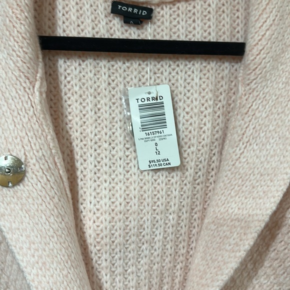 torrid color block cardigan sweater - Plus size 0, L, 12 - Picture 4 of 5